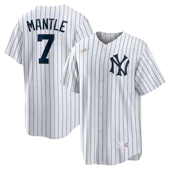 mens nike mickey mantle white new york yankees home coopers